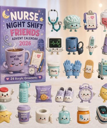 Nurse Night Shift Friends Countdown 2026 — 24 Healthcare-Themed Acrylic Charms, Supportive Gift For Nurses & Night Staff