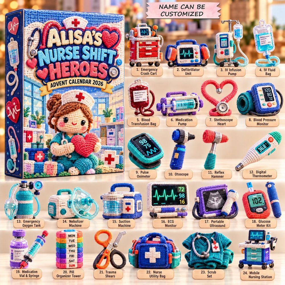 2026 Nurse Shift Heroes Advent Calendar - 24-Day Acrylic Charm Countdown, Medical Staff Appreciation Gift For Nurses & Caregivers