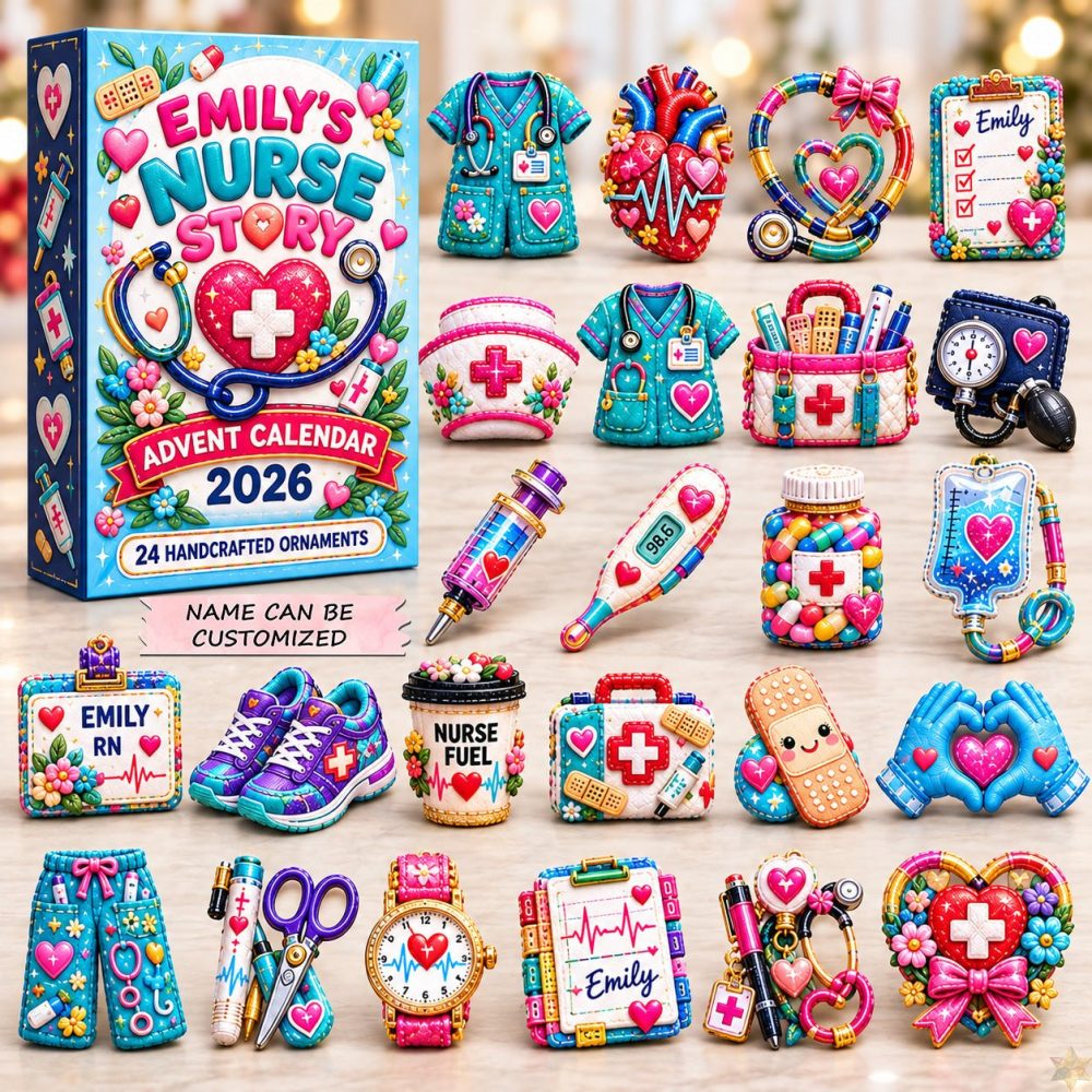 Nurse Story Advent Calendar 2026 — 24 Medical-Themed Acrylic Charms, Daily Countdown Gift For Nurses & Healthcare Heroes