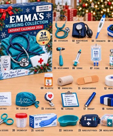Nursing Essentials Advent Countdown 2026 — 24-Day Nurse Gift Calendar With Acrylic Medical Charms, Perfect For Nurses & Students
