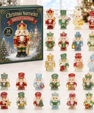 2026 Christmas Nutcracker Jewel Advent Calendar - 24-Day Sparkling Acrylic Charm Countdown, Luxury Holiday Gift For Collectors