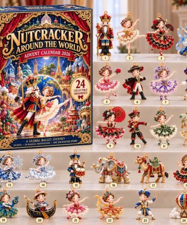 Nutcracker Around-The-World Advent Calendar 2026 — 24-Day Global Holiday Countdown With Acrylic Charms, Cultural Ornament Set