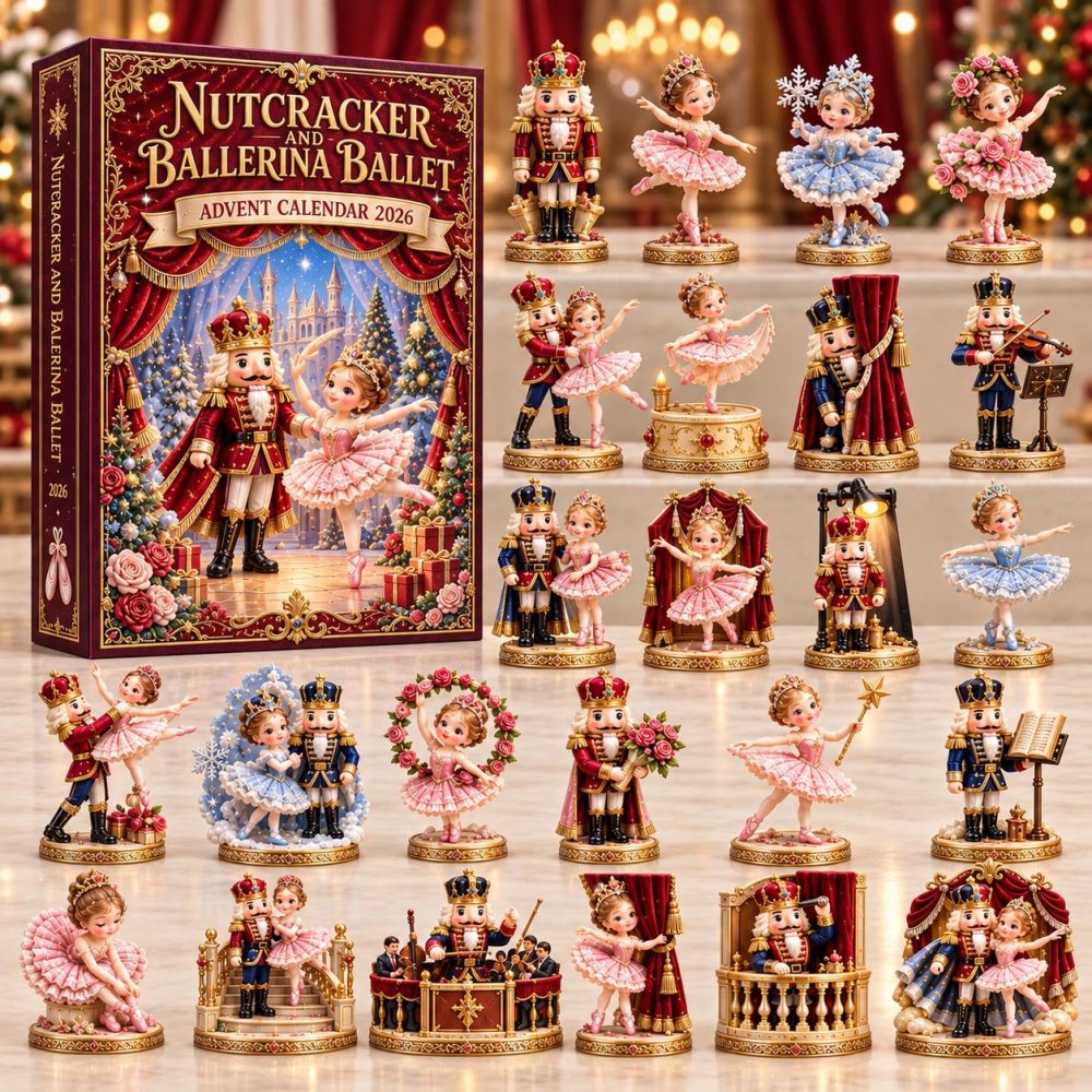 2026 Nutcracker Ballet Keepsake Advent Calendar - 24-Day Countdown With Acrylic Charms, Elegant Holiday Gift For Dancers