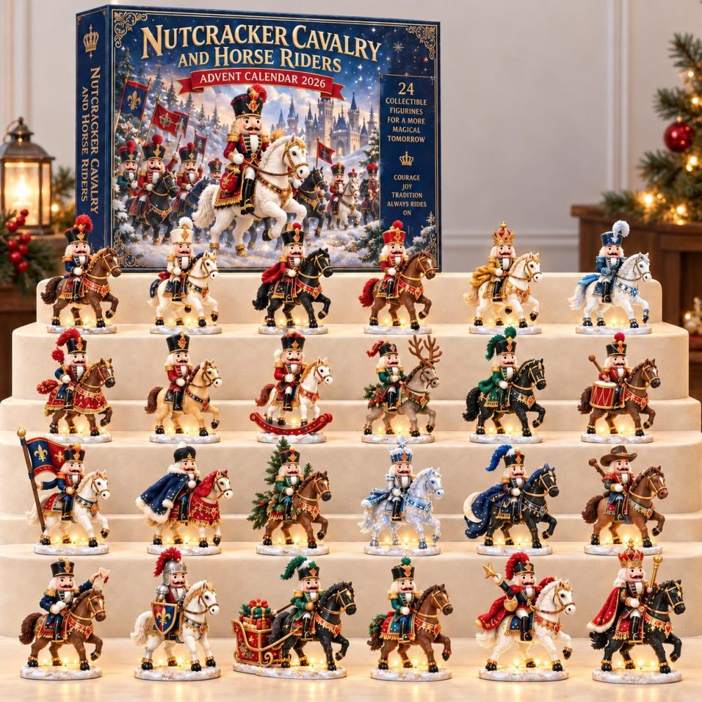 2026 Nutcracker Cavalry Advent Calendar - 24-Day Military-Inspired Countdown With Acrylic Charms, Premium Holiday Collectible