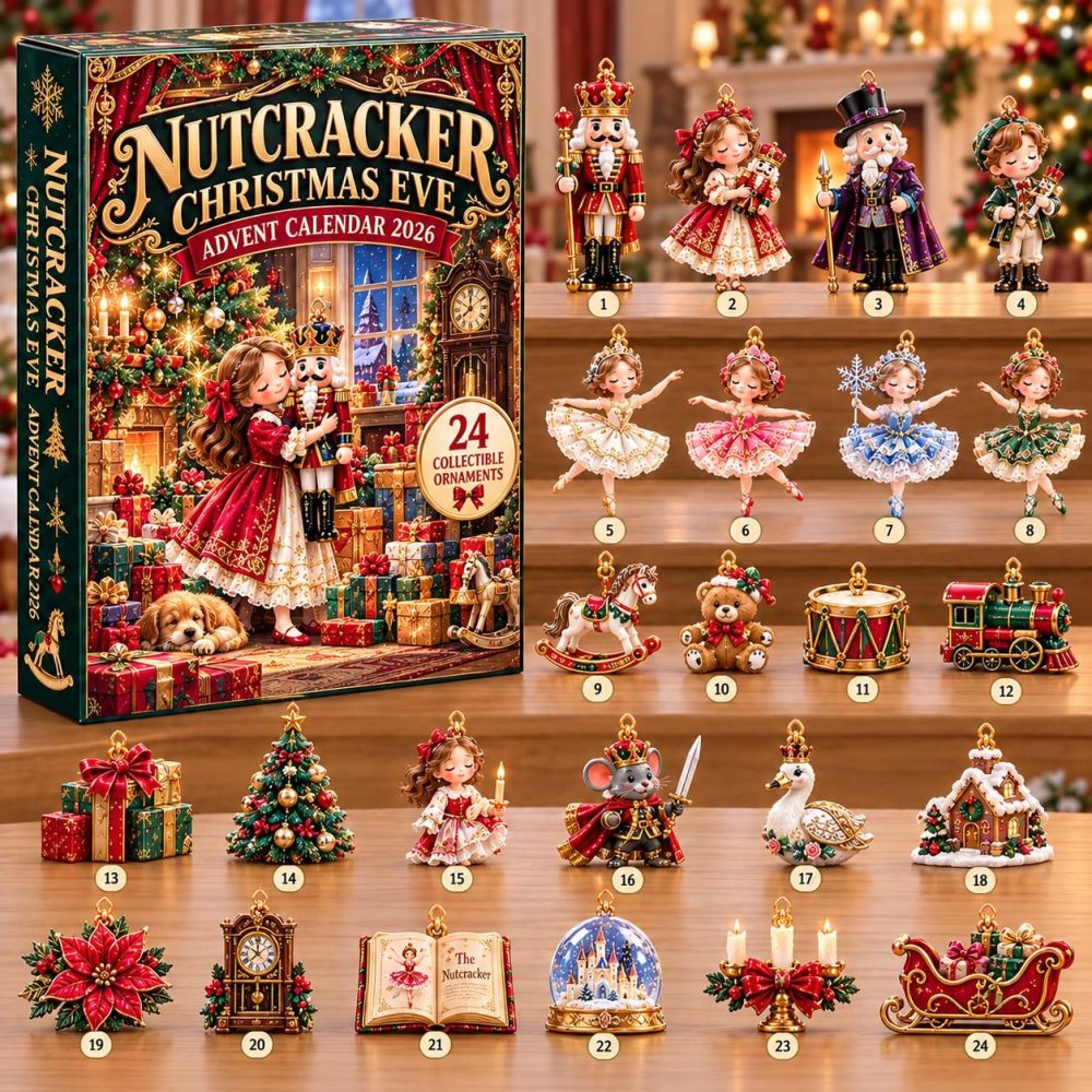 Limited Edition Nutcracker Holiday Advent Calendar 2026 — 24-Day Christmas Eve Countdown With Acrylic Charm Ornaments, Collector Gift