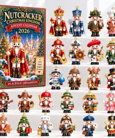 Nutcracker Kingdom 24-Day Holiday Countdown With Acrylic Nutcracker & Ballet Charms — Classic Christmas Decor & Gift For Dancers