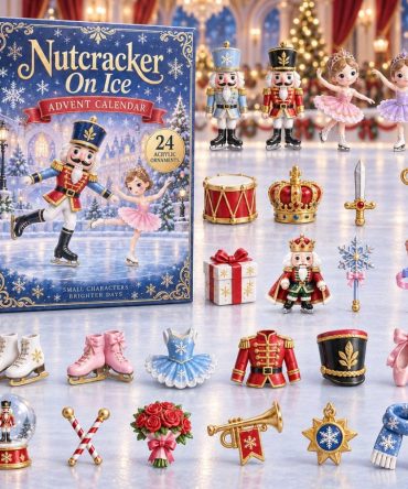 24-Day Holiday Countdown Calendar With 24 Acrylic Charms — Nutcracker On Ice Collector Set, Elegant Christmas Decor 2026