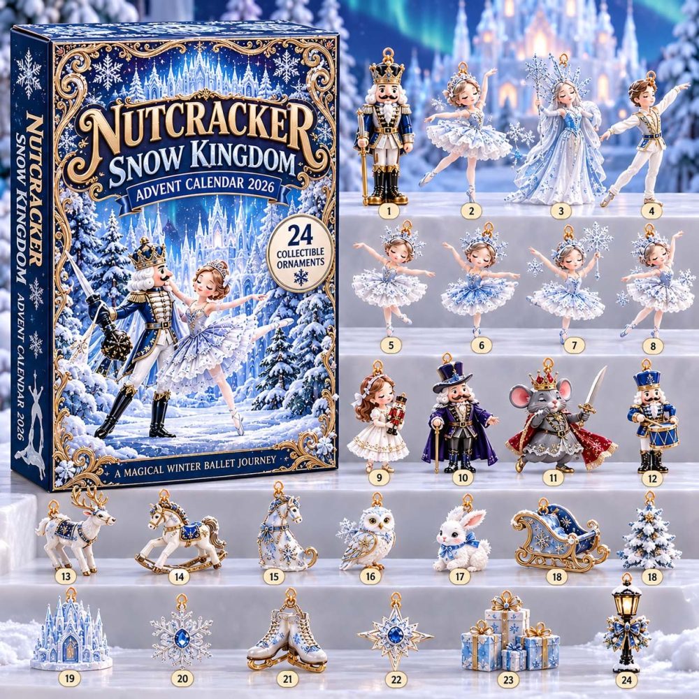 Nutcracker Snow Kingdom 2026 Holiday Advent — 24-Day Countdown With Acrylic Charms, Winter Ballet Collectible Gift