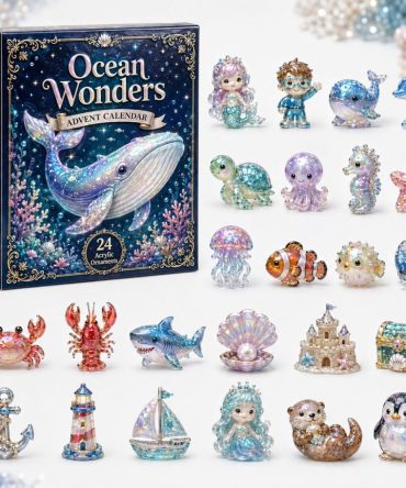 2026 Ocean Paradise Holiday Advent Calendar - 24-Day Acrylic Charm Countdown, Tropical Beach Gift For Families & Collectors
