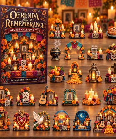 Ofrenda Memory Advent Calendar 2026 - 24 Día De Los Muertos Acrylic Charms Honoring Loved Ones With Mini Altars & Symbols