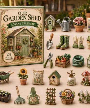 2026 Old Garden Shed Countdown Calendar — 24 Rustic Acrylic Charms, Gardening Gift Set For Plant Lovers & Hobbyists