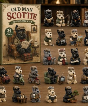 2026 Old Man Scottie 24-Day Advent Calendar — Nostalgic Scottish Terrier Acrylic Charms, Heartwarming Holiday Countdown Gift