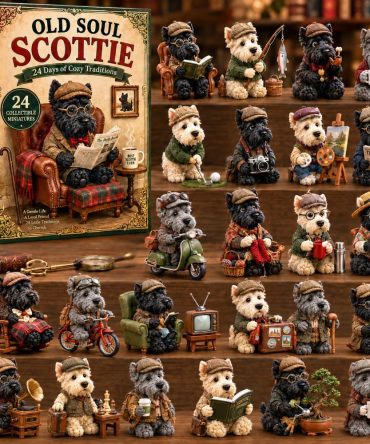 Old Soul Scottie 24-Day Advent Calendar 2026 – Classic Scottish Terrier Acrylic Charms, Nostalgic Holiday Countdown For Dog Lovers