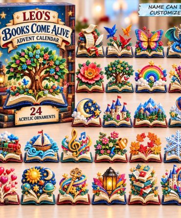 Open Book Storytime Advent Calendar — 24 Acrylic Book Charms For Readers, Literary-Themed Holiday Countdown Gift 2026