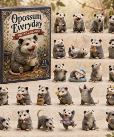 Opossum Everyday Countdown 2026 — 24 Daily Acrylic Charms Featuring Cute Opossum Scenes, Fun Gift For Fans & Collectors