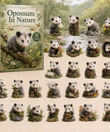 Opossum In Nature Advent Countdown 2026 — 24 Forest-Themed Acrylic Charms, Gift For Wildlife Lovers & Collectors