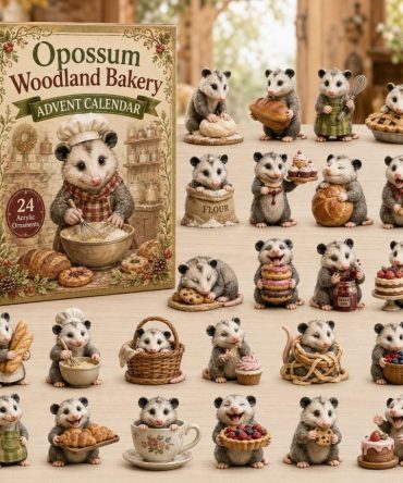 Woodland Bakery Opossum Advent Set 2026 — 24 Charming Bakery-Themed Acrylic Charms, Adorable Countdown Gift For Animal & Food Fans