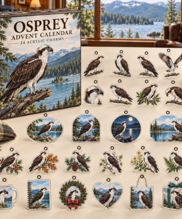 Osprey 24-Day Charm Countdown — High-Quality Acrylic Osprey Charms For Advent, Ornaments & Gifts , Ideal Gift For Birdwatchers