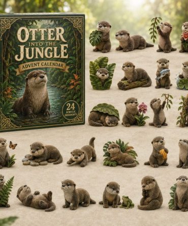 Otter In Jungle 24-Day Charm Countdown Calendar - 2026 Acrylic Tropical Set For Animal Lovers & Collectors