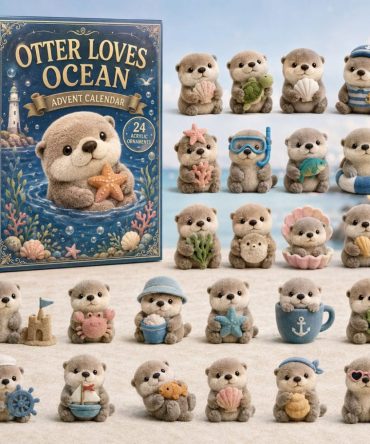 Ocean Otter 24-Day 2026 Acrylic Charm Countdown - Sea-Themed Holiday Calendar With Otter Charms, Nautical Gift For Ocean Fans