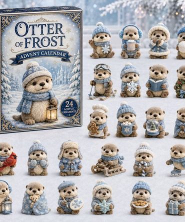 Frost Otter 24-Day Winter 2026 Charm Countdown - Icy Acrylic Holiday Calendar With Adorable Otter Charms, Seasonal Gift Idea
