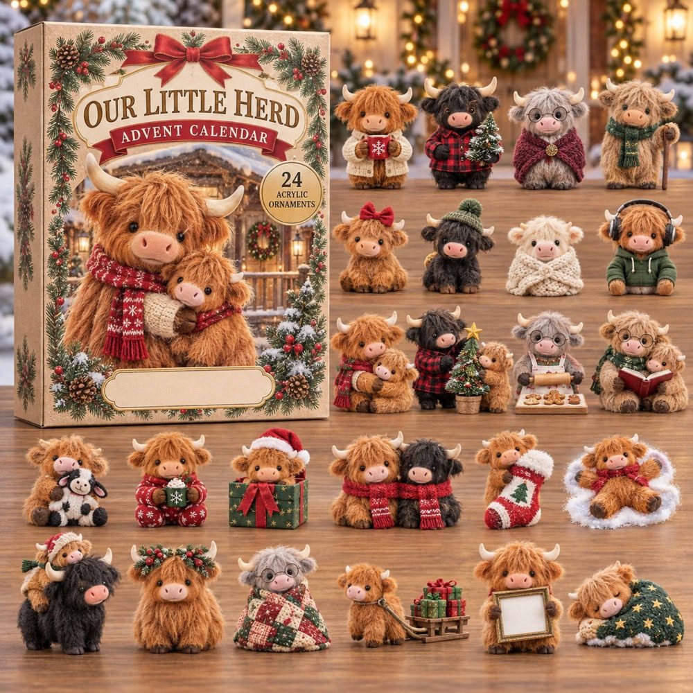 Our Little Herd 24-Day Acrylic Charm Advent Countdown — Farm Animal Miniature Charms For Child-Friendly Holiday Tradition & Gifts