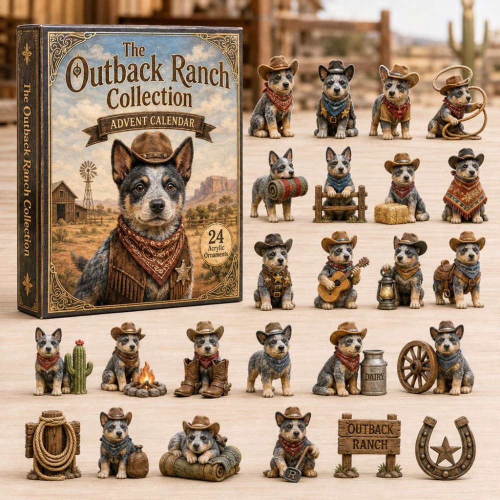 Outback Ranch Collection 24-Day Charm Countdown Calendar - 2026 Acrylic Western-Themed Set For Rustic Holiday Gifts