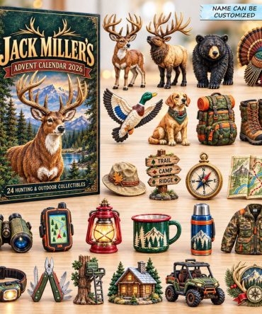 Outdoor Hunting Expedition Countdown 24-Day 2026 — Acrylic Wildlife Charms, Rugged Gift For Hunters & Outdoor Families