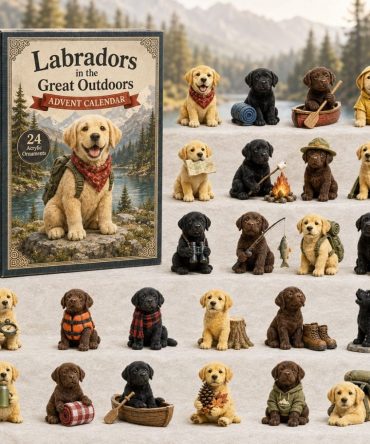 2026 Outdoor Labrador Adventure Calendar — 24 Acrylic Dog Charms, Nature-Lovers Countdown Gift For Lab Fans & Families