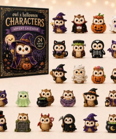 2026 Owl Halloween Countdown Calendar — 24 Festive Acrylic Owl Charms, Seasonal Surprise Gift For Kids & Collectors