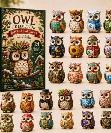 2026 Owl Wonders Holiday Countdown Calendar — 24 Charming Acrylic Owl Surprises, Cute Gift For Kids & Night Bird Fans