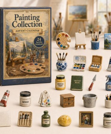 2026 Mini Painting Collection Countdown Calendar — 24 Artist Acrylic Charms, Creative Gift Set For Kids & Hobbyists