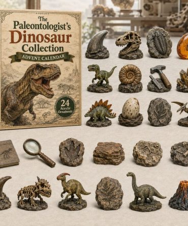 Excavator-Inspired 2026 Dinosaur Discovery Countdown — 24 Fossil-Themed Acrylic Charms Advent Calendar For Kids, Stem Gift