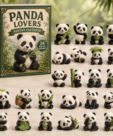 2026 24-Day Panda Bamboo Eco Advent Calendar — Wooden Charm Panda & Bamboo Countdown, Nature-Lover Gift & Sustainable Holiday Keepsake