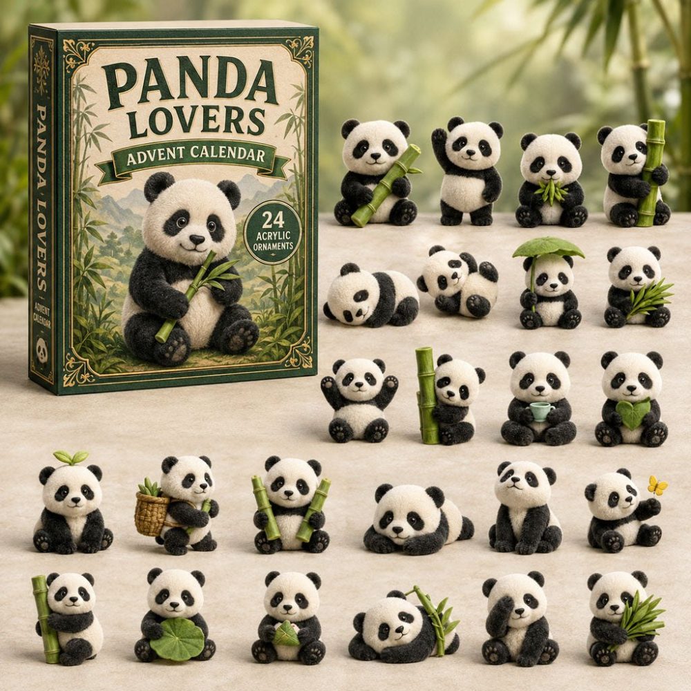 2026 24-Day Panda Bamboo Eco Advent Calendar — Wooden Charm Panda & Bamboo Countdown, Nature-Lover Gift & Sustainable Holiday Keepsake