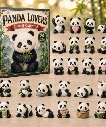 2026 24-Day Panda Lovers Holiday Countdown — Acrylic Panda Charm Advent Calendar, Cute Gift For Animal Lovers & Kids’ Decorative Keepsake