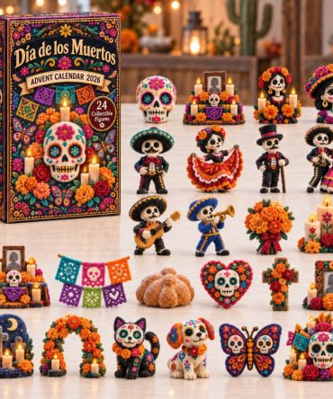 Vibrant Papel Picado Día De Muertos Countdown 2026 — Limited Edition 24-Day Keepsake With 24 Acrylic Charms & Altar Décor