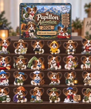 Limited-Edition Papillon Adventure 2026 Advent Calendar — 24-Day Holiday Countdown With Acrylic Charms, Perfect Dog-Lover Gift