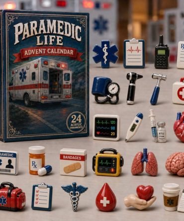 Paramedic 2026 Countdown Collection — 24-Day Acrylic Charm Advent Set For First Responders, Thoughtful Gift For Emts & Paramedics