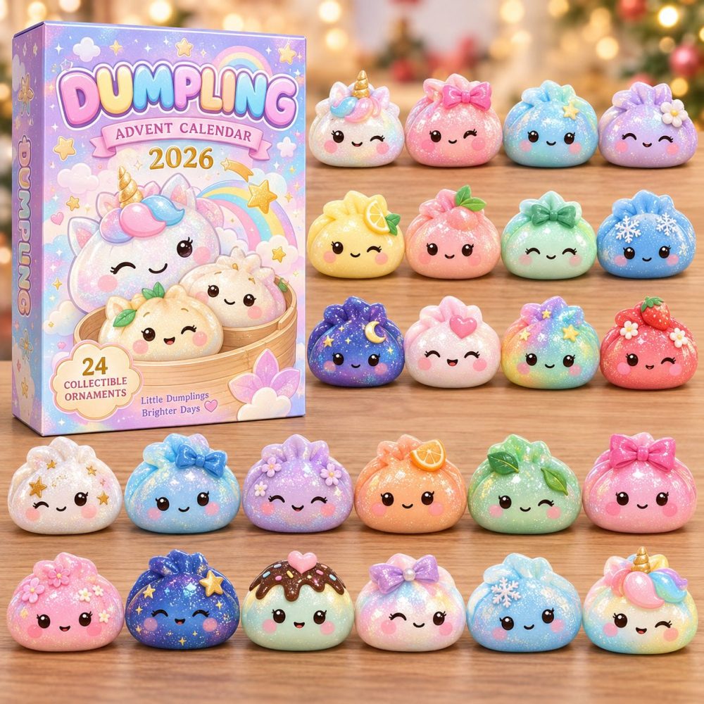 2026 Pastel Dumpling Magic Advent Calendar — 24-Day Kawaii Acrylic Charm Countdown With Cute Collectible Dumpling Charms