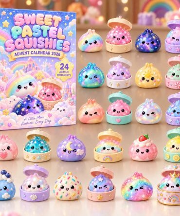 Pastel Squishy Advent Calendar 2026 - 24-Day Acrylic Charm Countdown, Soft Squeeze Toy Surprises For Kids & Teens