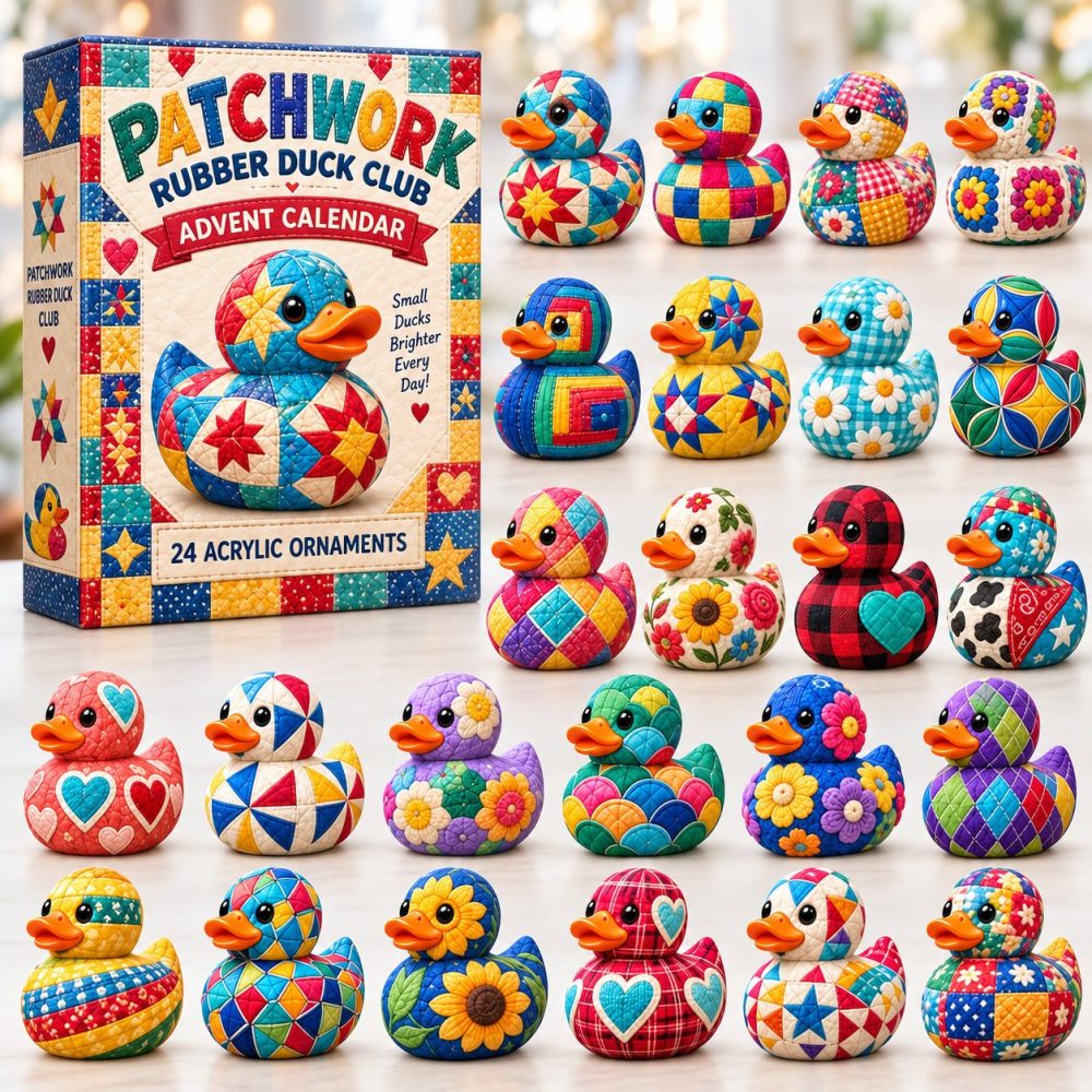 2026 Patchwork Rubber Duck Club 24-Day Collectible Countdown — Acrylic Charms, Colorful Display For Duck Lovers
