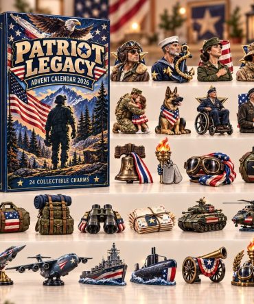 Patriotic Veteran Advent Calendar 2026 — 24-Day American Heritage Countdown With Acrylic Flag & Military Charms, Gift For Vets