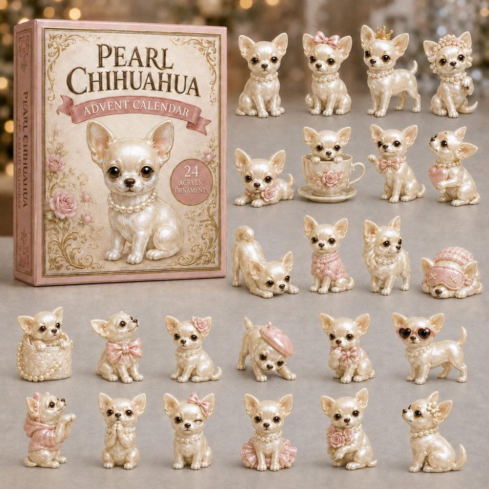 Limited-Edition 2026 Chihuahua Holiday Countdown — 24 Surprise Acrylic Charms Advent Calendar For Dog Lovers, Gift-Ready