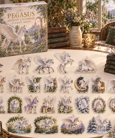 Pegasus 24-Piece Acrylic Charm Advent Countdown — Mythical Winged Horse Gift Set For Fantasy Fans, Collectors & Holiday Surprises