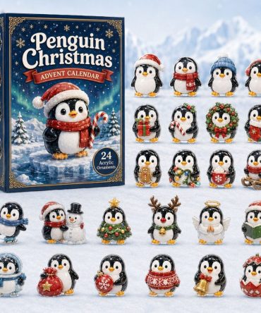 Penguin Holiday Advent Calendar 2026 — 24-Day Acrylic Penguin Charms, Cute Winter Ornaments & Family Countdown Gift