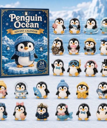 Penguin Ocean Advent Calendar 2026 - 24-Day Acrylic Charm Countdown With Arctic Penguin & Ocean Friends Charms