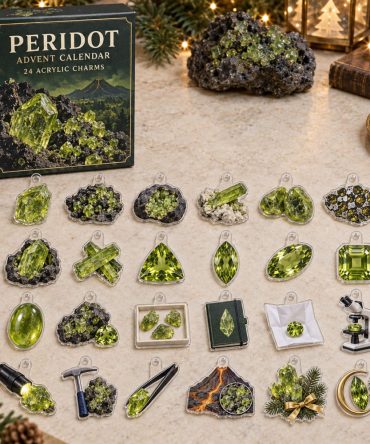 Peridot 24-Day Green Gem Countdown - Lively Acrylic Charm Set With 24 Pieces For Nature-Loving Gift Ideas, Jewelry & Holiday Décor