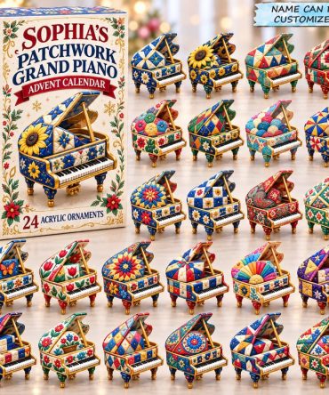 2026 Piano Lover Advent Calendar – 24-Day Musical Countdown With 24 Acrylic Piano Charms, Elegant Gift For Music Lovers