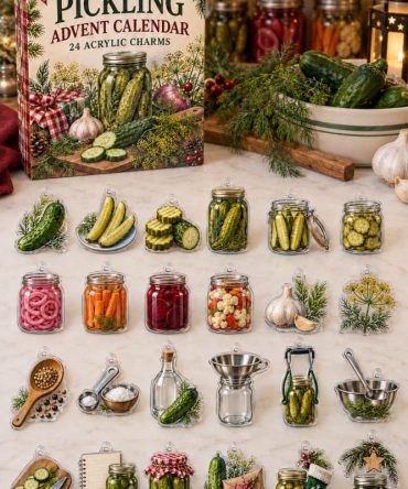 24-Day Pickling & Preserving Advent Calendar — Acrylic Pickle Charms Set For Foodies, Diy Crafts & Unique Holiday Gifts